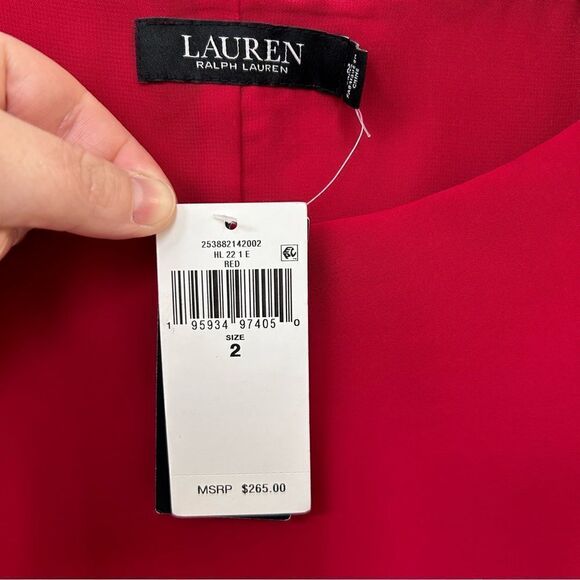 Lauren Ralph Lauren Evening Gown Dress ‘APIATAN' in Red Size 2 - Picture 5 of 10